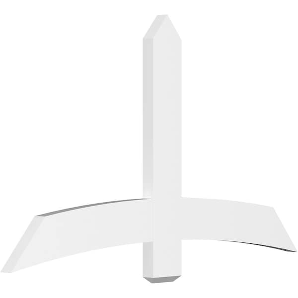 Ekena Millwork Bellingham Architectural Grade PVC Gable Bracket, 60"W x 35"H x 2"D x 6"F, 14/12 Pitch GBP060X35X0206BEL00 - main